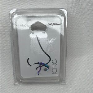 Icing Multicolor Heart Nose Ring 20G/0.8mm